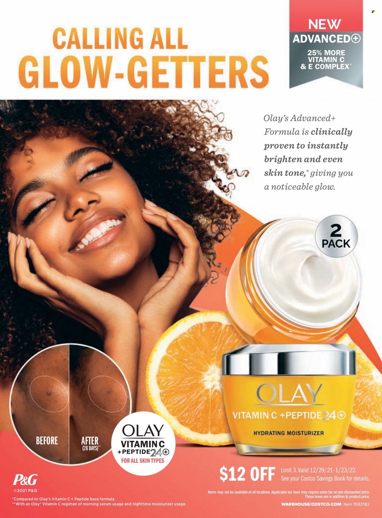 thumbnail - Costco Flyer - 01/01/2022 - 01/31/2022 - Sales products - moisturizer, serum, Olay, book, vitamin c. Page 151.
