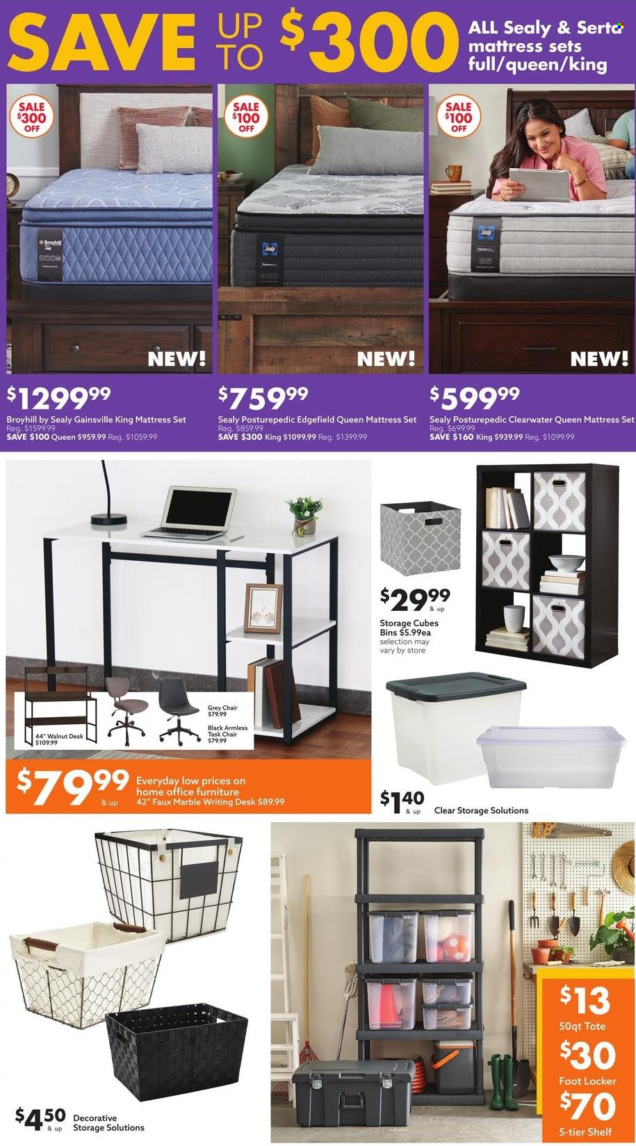 thumbnail - Big Lots Flyer - 01/02/2022 - 01/16/2022 - Sales products - chair, shelves, mattress, desk, task chair, tote. Page 3.