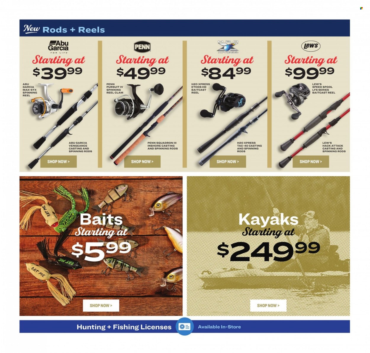 thumbnail - Academy Sports + Outdoors Flyer - 01/03/2022 - 01/16/2022 - Sales products - baitcast reel, reel, spinning reel, fishing rod, Penn. Page 5.