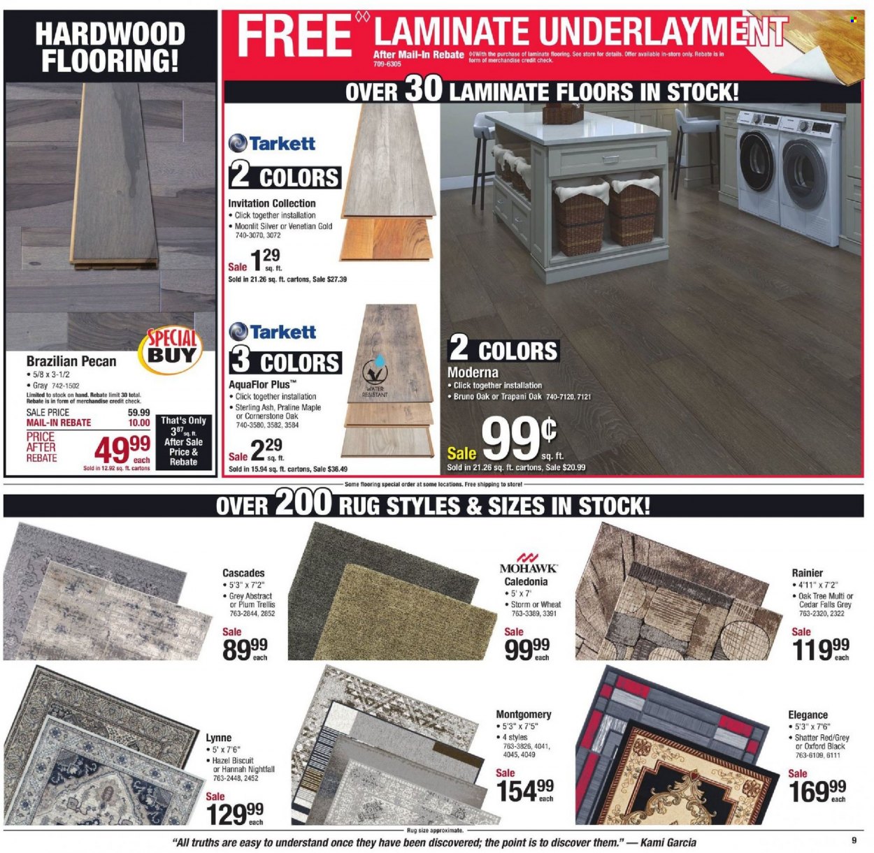 thumbnail - Menards Flyer - 01/02/2022 - 01/15/2022 - Sales products - flooring, laminate floor, rug. Page 11.
