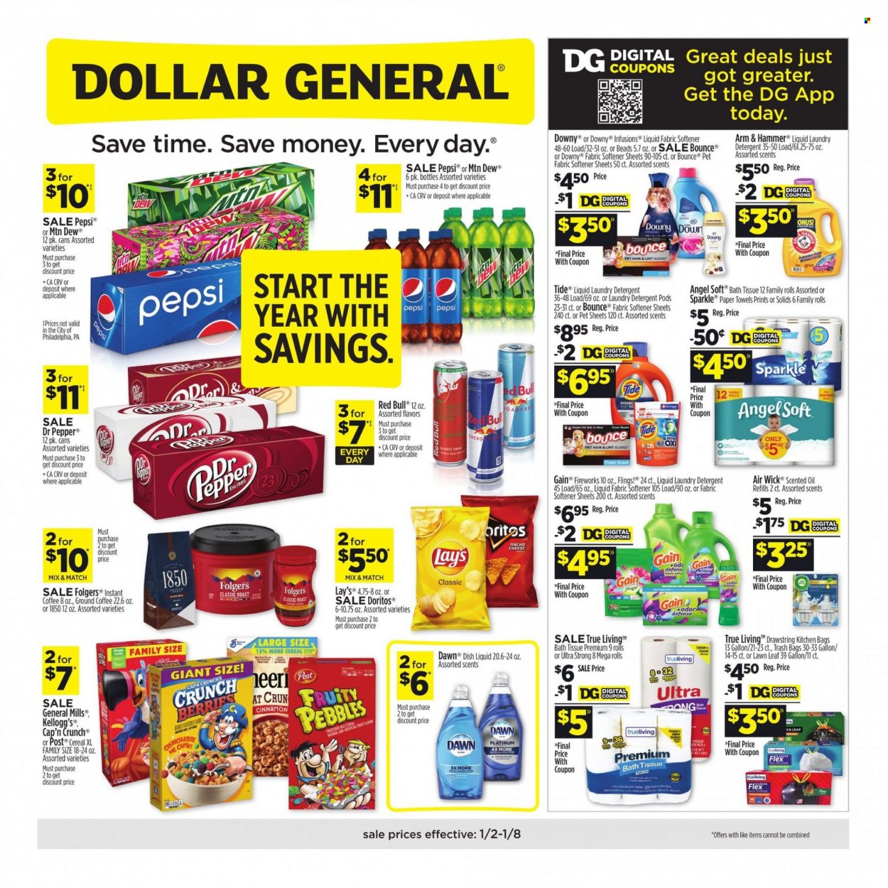 Dollar General ad - 01/02/2022 - 01/08/2022. Page 1