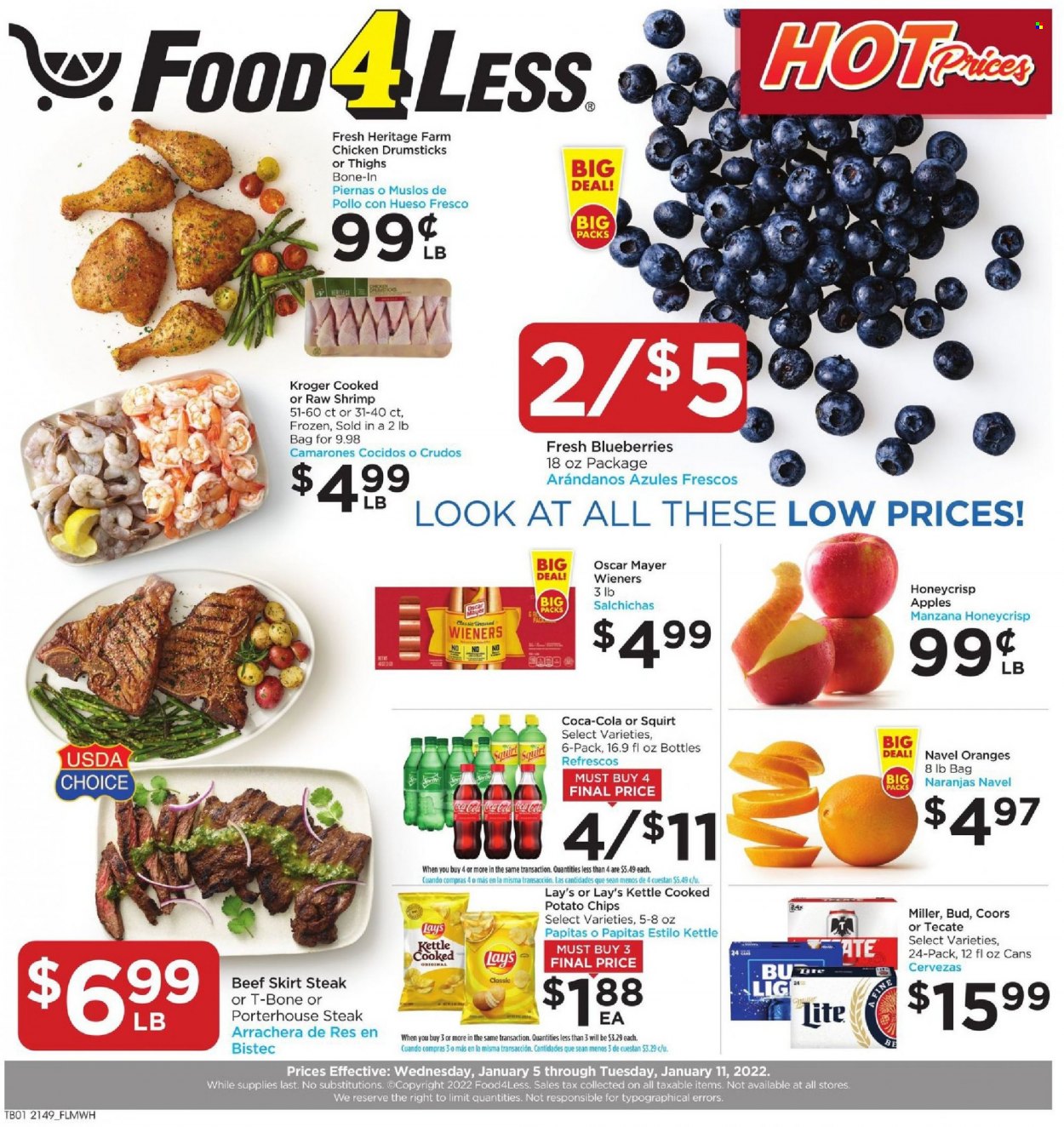 Food 4 Less ad - 01/05/2022 - 01/11/2022. Page 1