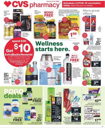 CVS Pharmacy Flyer - 01/09/2022 - 01/15/2022.