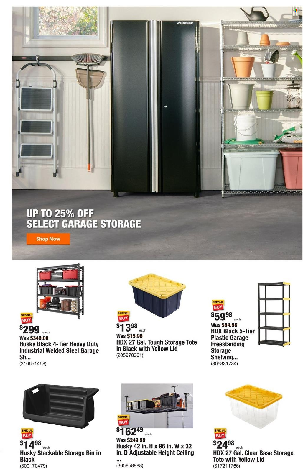 thumbnail - The Home Depot Flyer - 01/06/2022 - 01/13/2022 - Sales products - lid, storage bin, storage tote. Page 3.