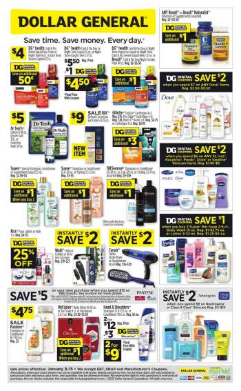 Dollar General Flyer - 01/09/2022 - 01/15/2022.