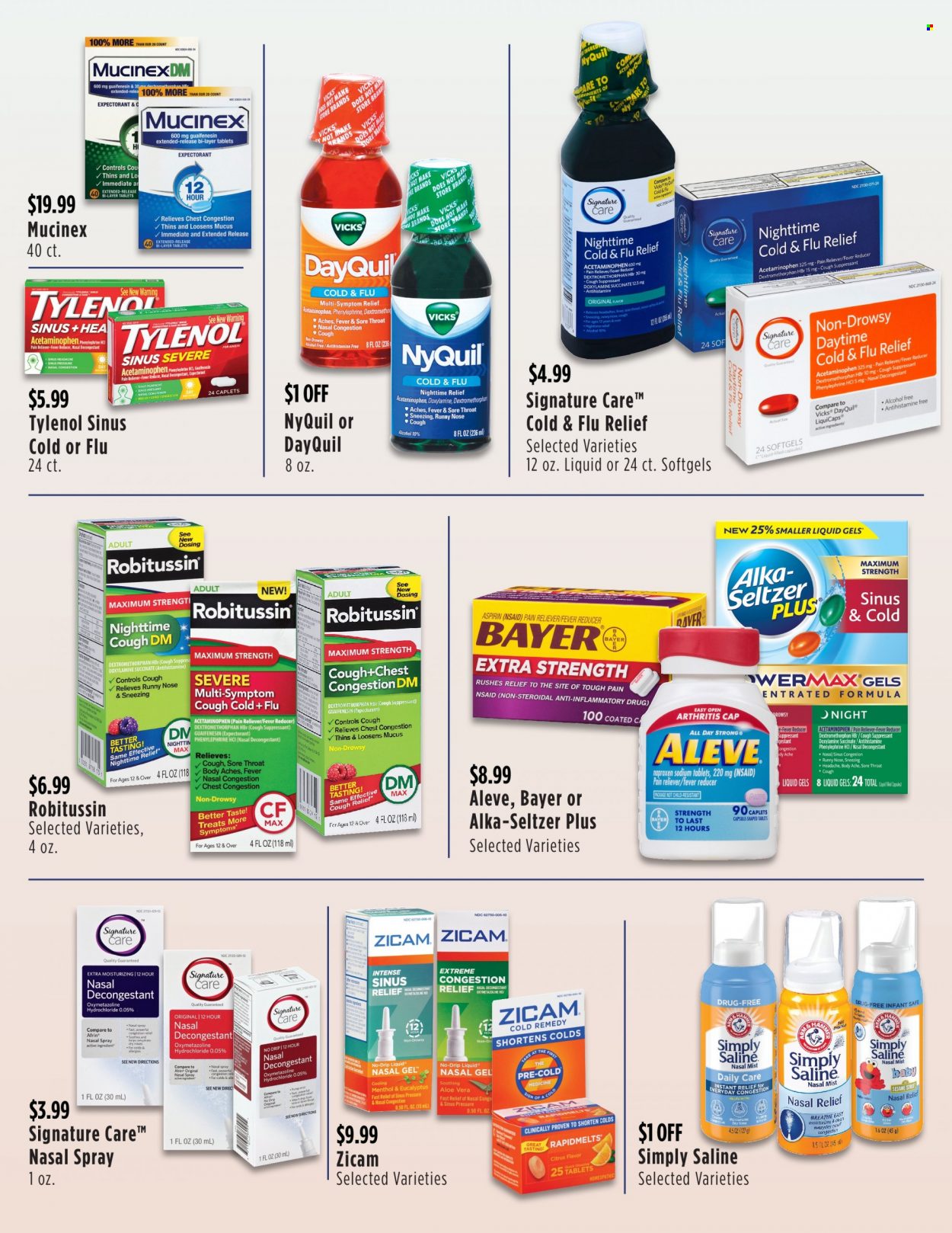 thumbnail - United Supermarkets Flyer - 01/12/2022 - 02/15/2022 - Sales products - oranges, bicarbonate of soda, vanilla extract, honey, juice, pan, saucepan, Aleve, DayQuil, Cold & Flu, Mucinex, Robitussin, Sudafed, Tylenol, vitamin c, NyQuil, gelatin, Alka-seltzer, Sambucol, Bayer, nasal spray, Simply Saline. Page 2.