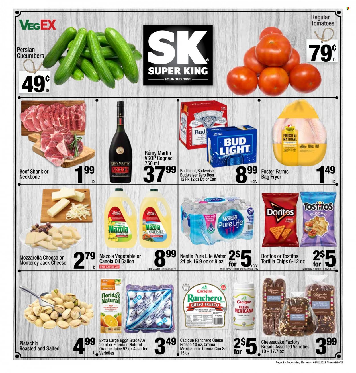 Super King Markets ad - 01/12/2022 - 01/18/2022. Page 1