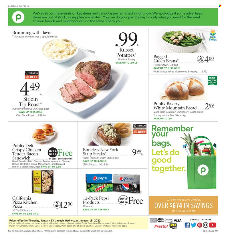 Publix ad - 01/13/2022 - 01/19/2022. Page 1