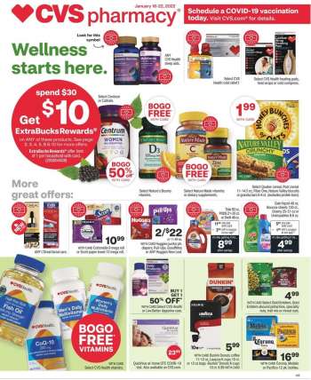 CVS Pharmacy Flyer - 01/16/2022 - 01/22/2022.