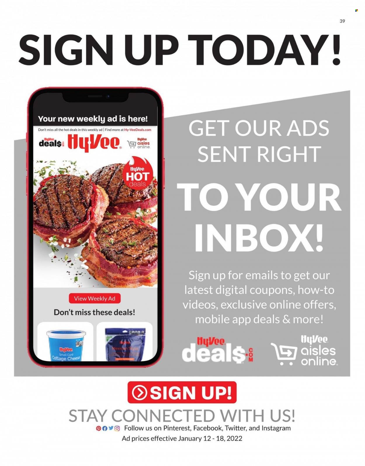 Hy-Vee ad - 01/12/2022 - 01/18/2022. Page 39