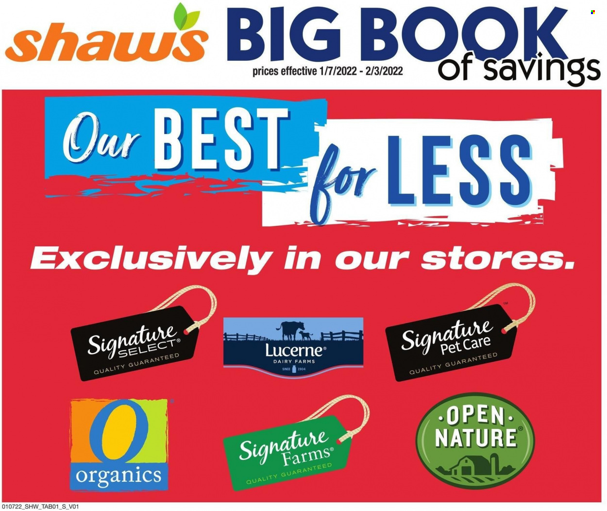 Shaw’s ad - 01/07/2022 - 02/03/2022. Page 1