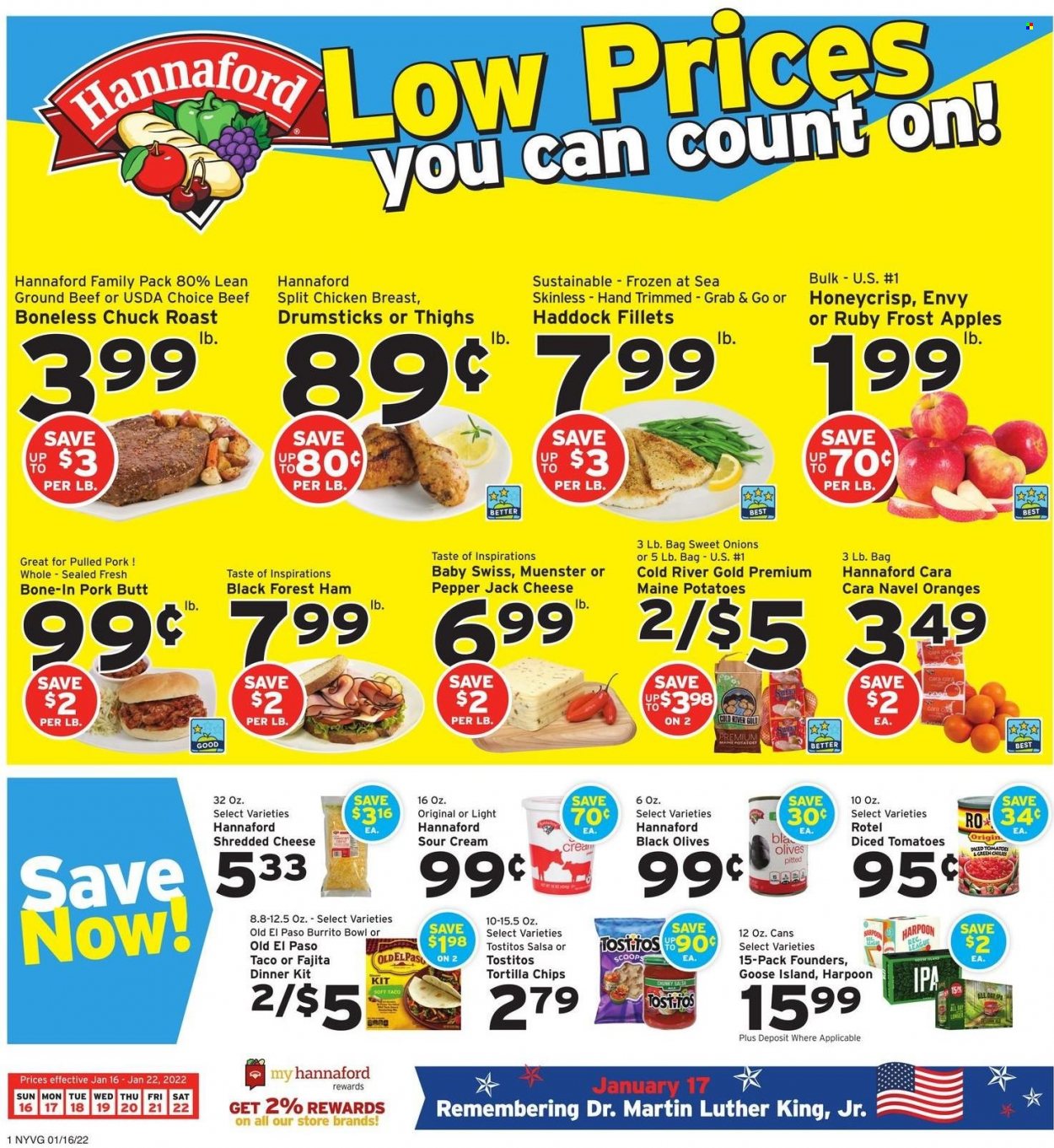 Hannaford ad - 01/16/2022 - 01/22/2022. Page 1