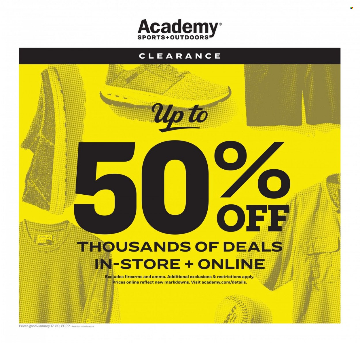 thumbnail - Academy Sports + Outdoors Flyer - 01/17/2022 - 01/30/2022 - Sales products - ammo. Page 1.