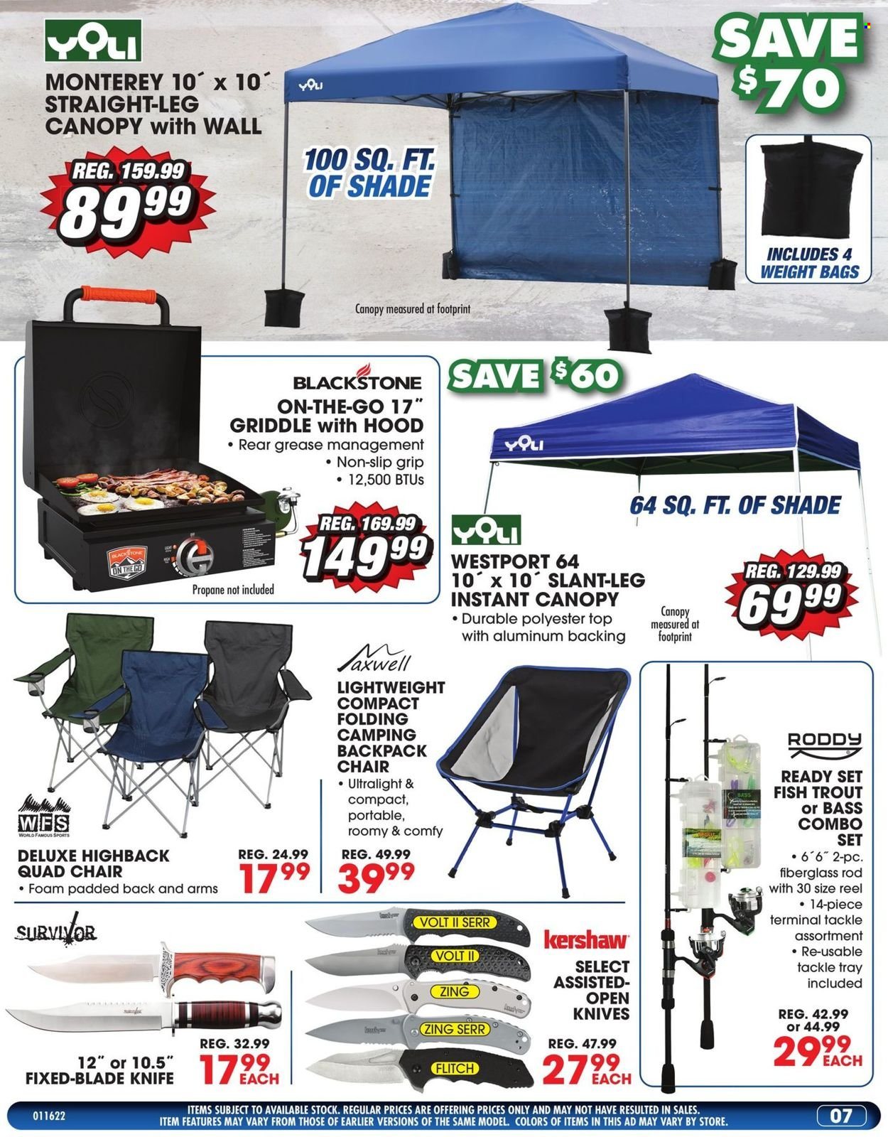 thumbnail - Big 5 Flyer - 01/16/2022 - 01/22/2022 - Sales products - knife, bag, chair, Kershaw, reel. Page 8.