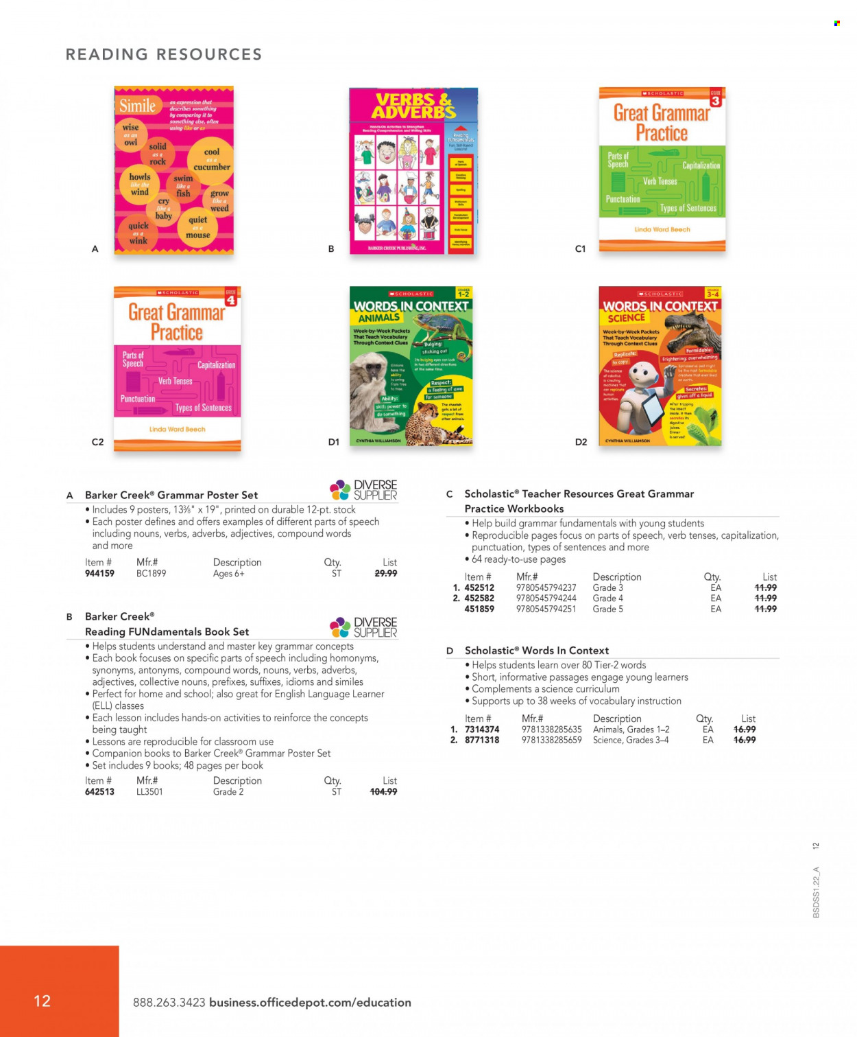 thumbnail - Office DEPOT Flyer - Sales products - book. Page 12.
