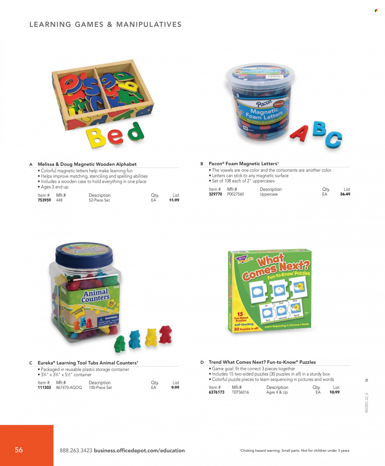 thumbnail - Office DEPOT Flyer - Sales products - container. Page 56.