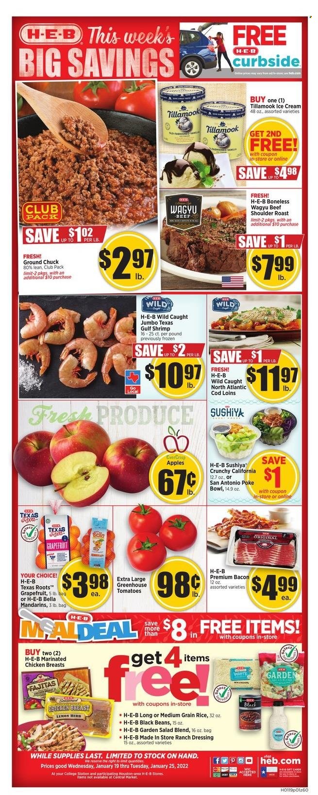 H-E-B ad - 01/19/2022 - 01/25/2022. Page 1