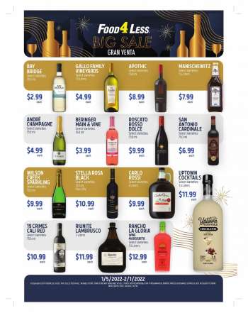 Food 4 Less Flyer - 01/05/2022 - 02/01/2022.