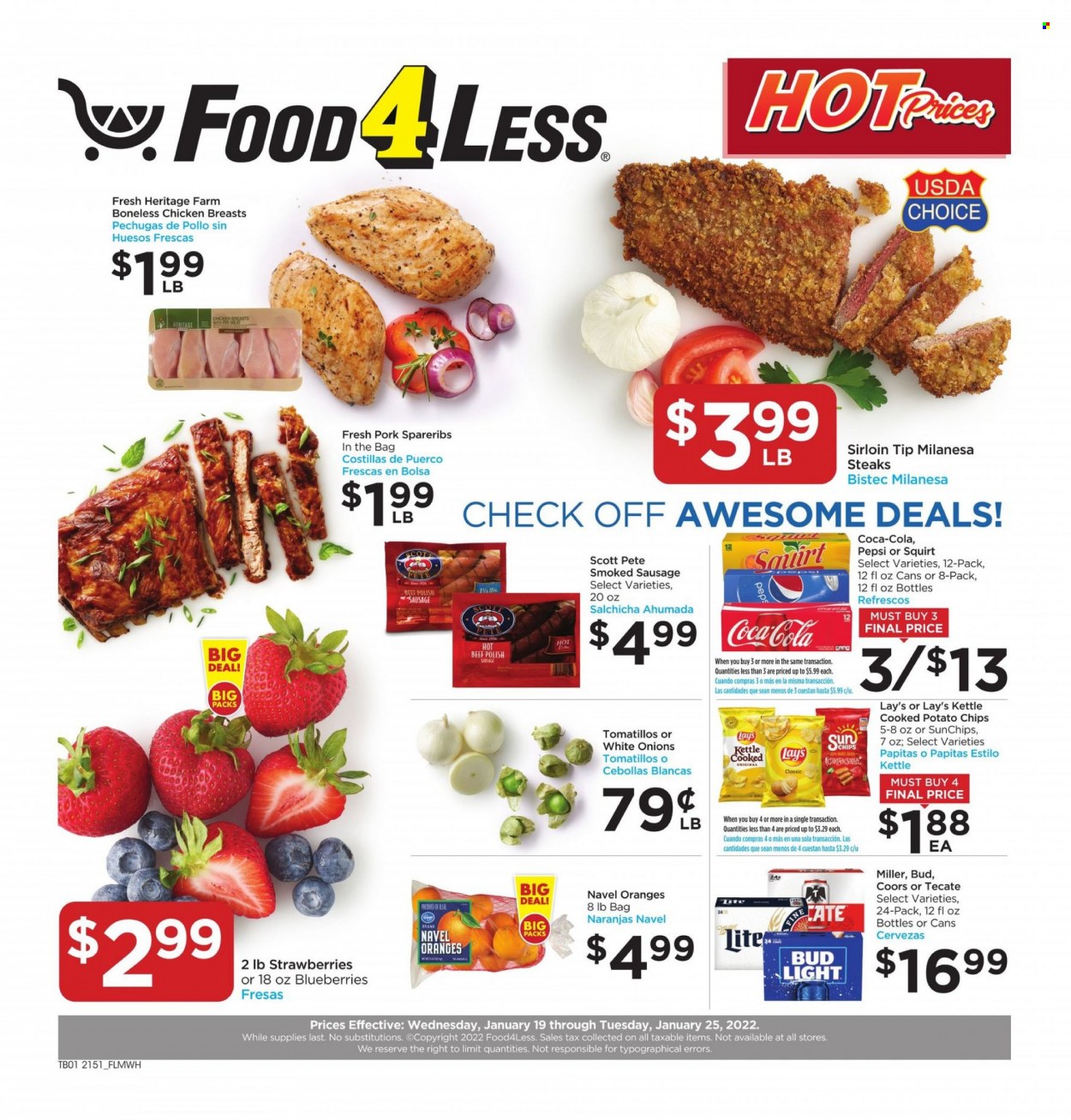 Food 4 Less ad - 01/19/2022 - 01/25/2022. Page 1