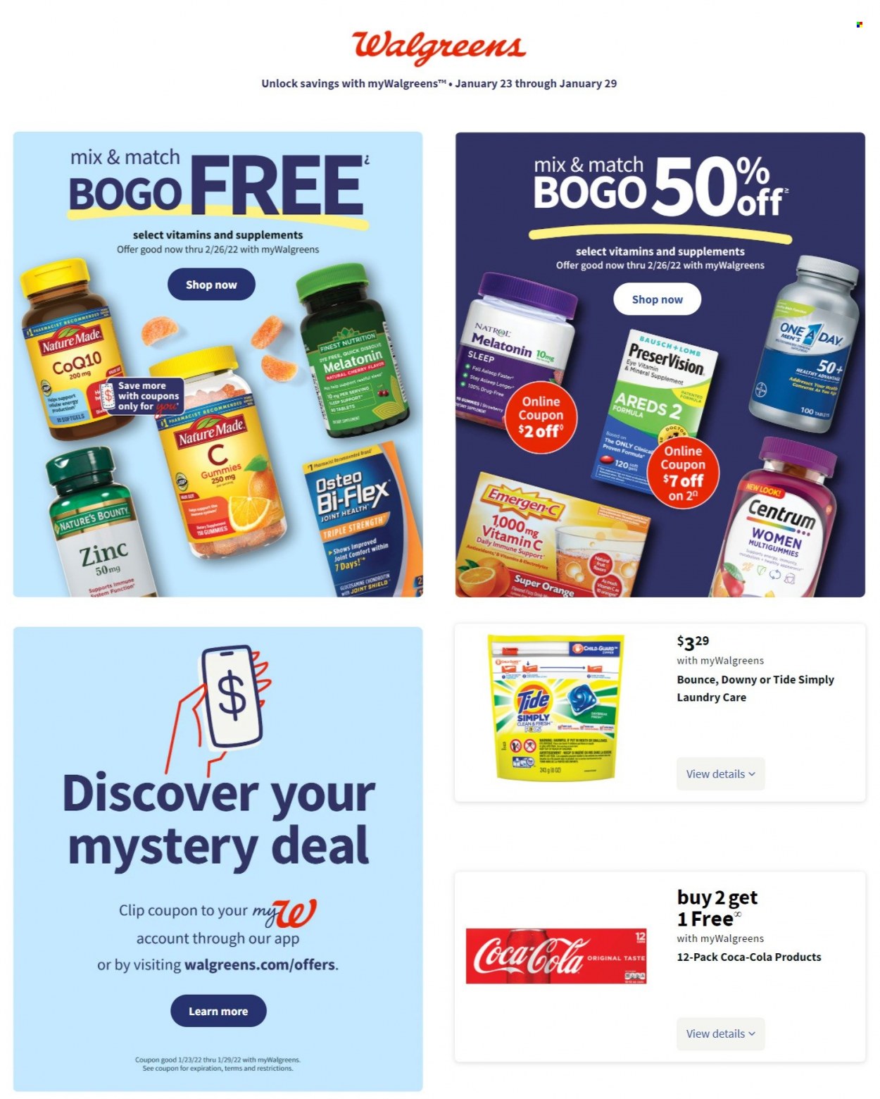 Walgreens ad - 01/23/2022 - 01/29/2022. Page 1