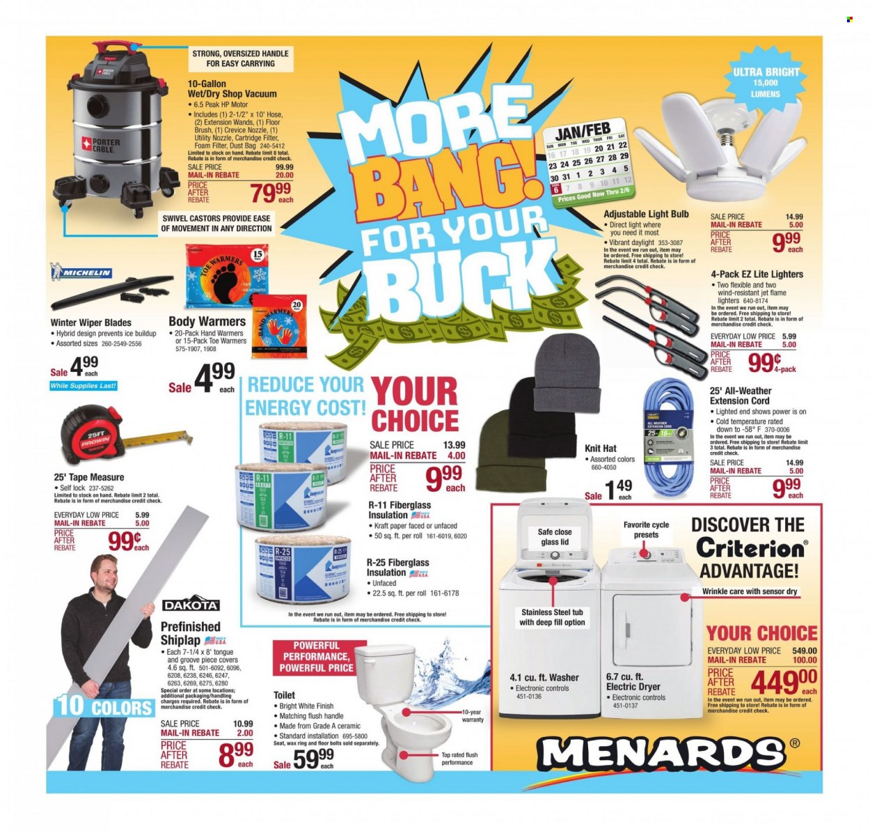 Menards ad - 01/20/2022 - 02/06/2022. Page 1