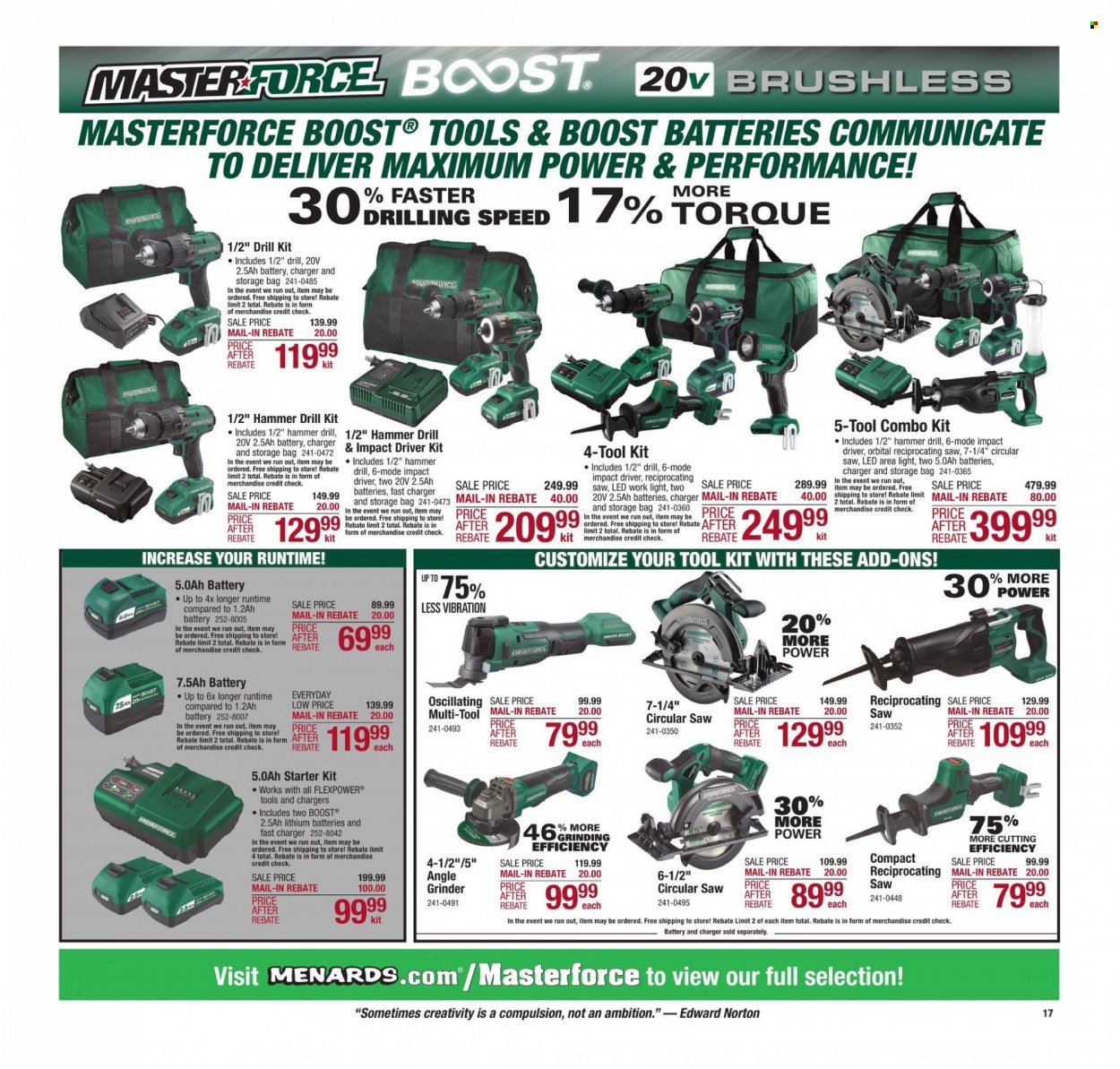 Menards ad - 01/20/2022 - 02/06/2022. Page 19