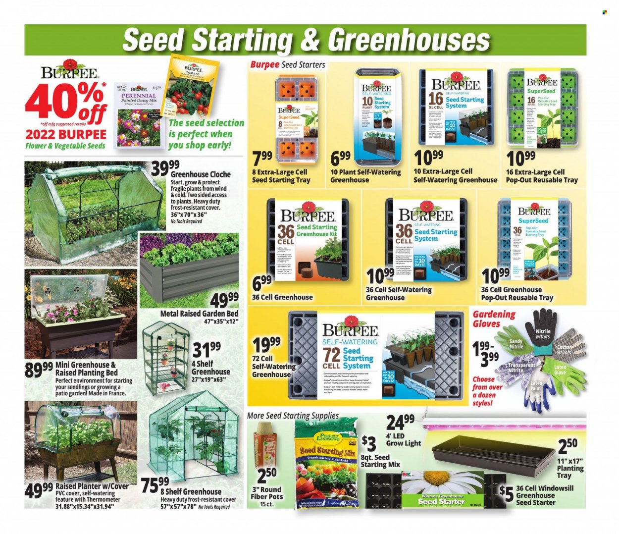 thumbnail - Ocean State Job Lot Flyer - 01/20/2022 - 01/26/2022 - Sales products - thermometer, pot, deco strips, plant seeds, greenhouse, seed starting mix, garden bed. Page 7.