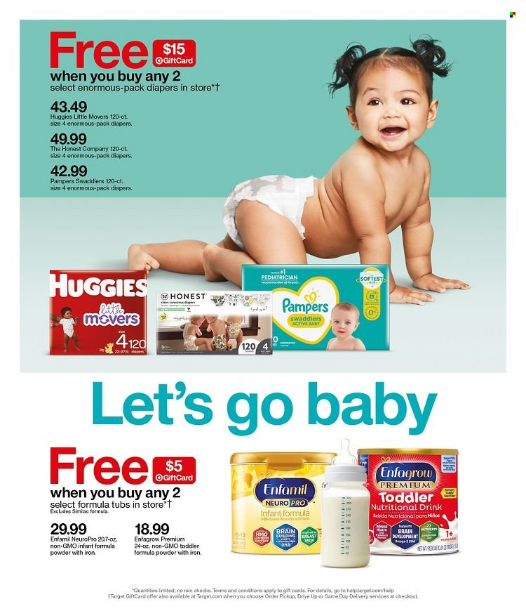 thumbnail - Target Flyer - 01/23/2022 - 01/29/2022 - Sales products - Enfamil, Similac, Huggies, Pampers, nappies, Target, iron. Page 8.