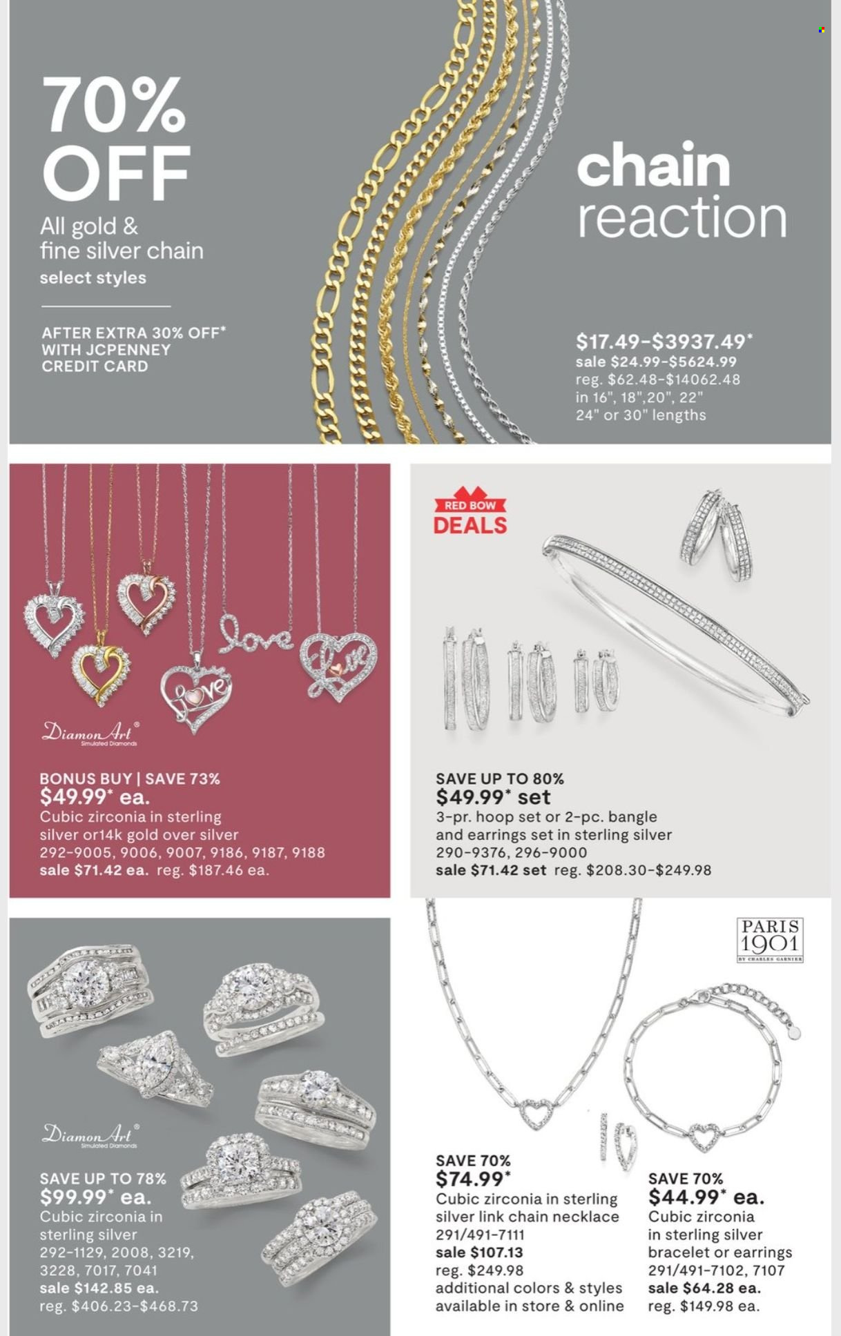 thumbnail - JCPenney Flyer - 01/21/2022 - 02/14/2022 - Sales products - Garnier, bracelet, earrings, necklace. Page 18.