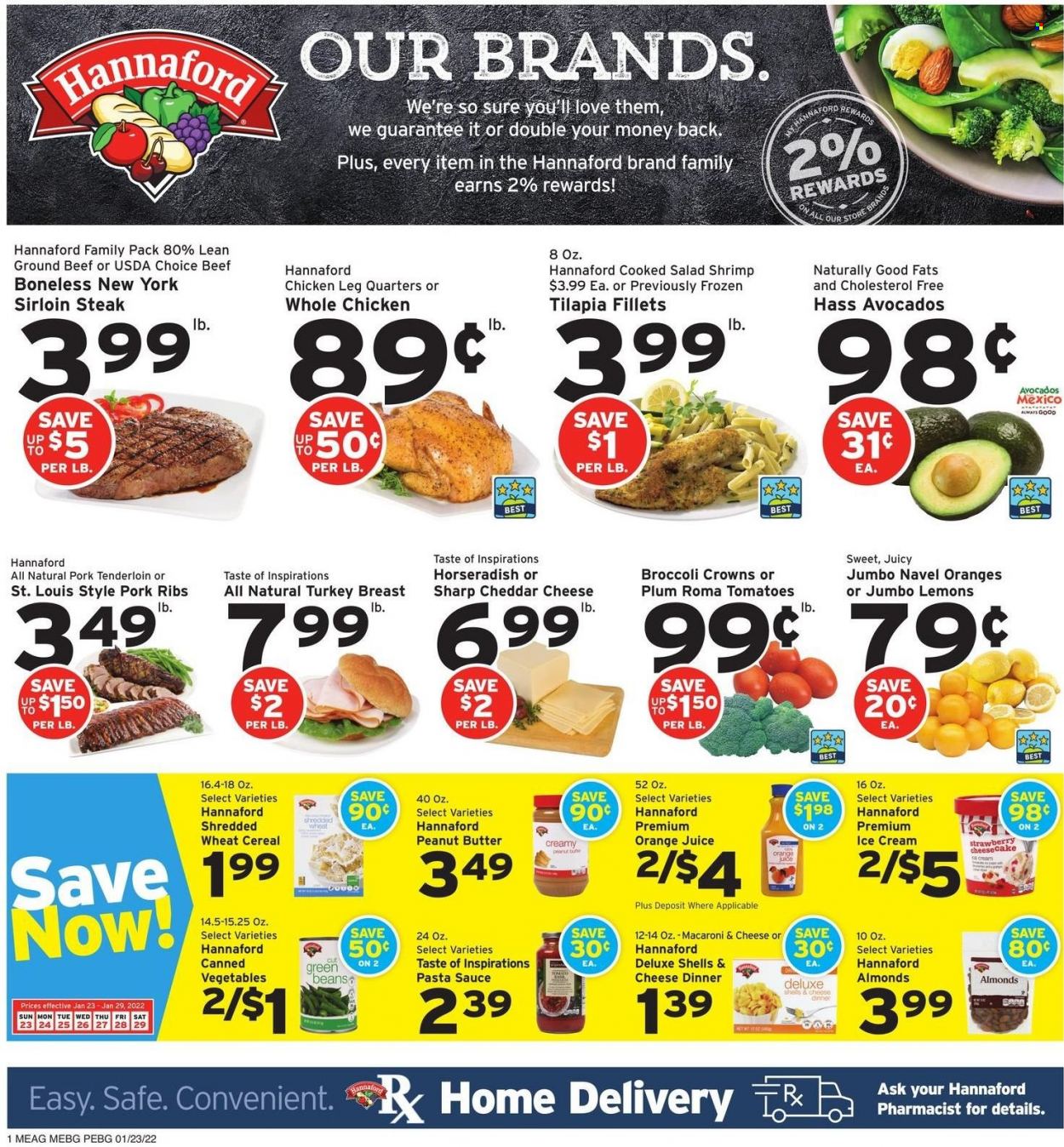 Hannaford ad - 01/23/2022 - 01/29/2022. Page 1