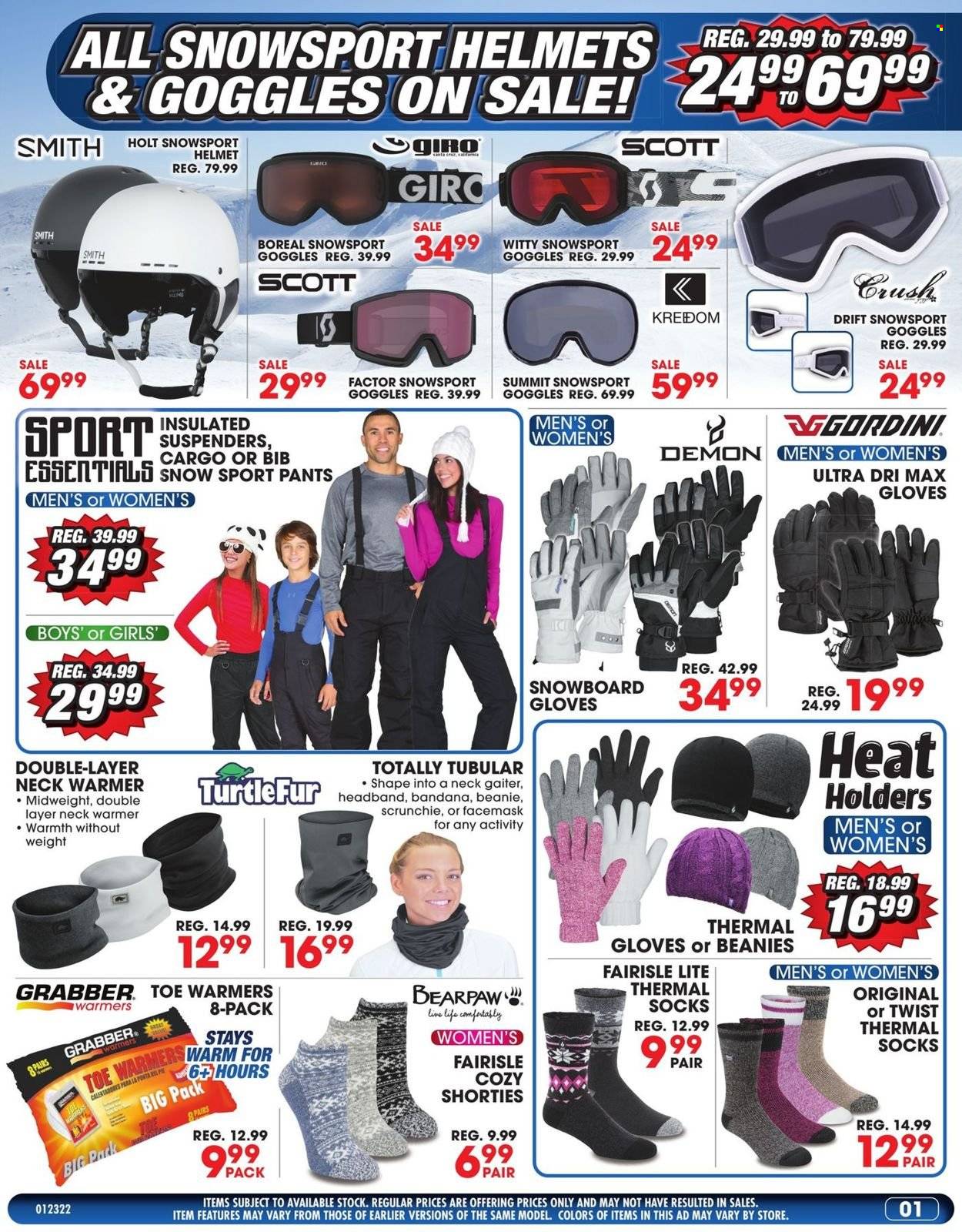 thumbnail - Big 5 Flyer - 01/23/2022 - 01/29/2022 - Sales products - Bearpaw, Scott, pants, socks, thermal socks, beanie, gloves, helmet, snowboard. Page 2.