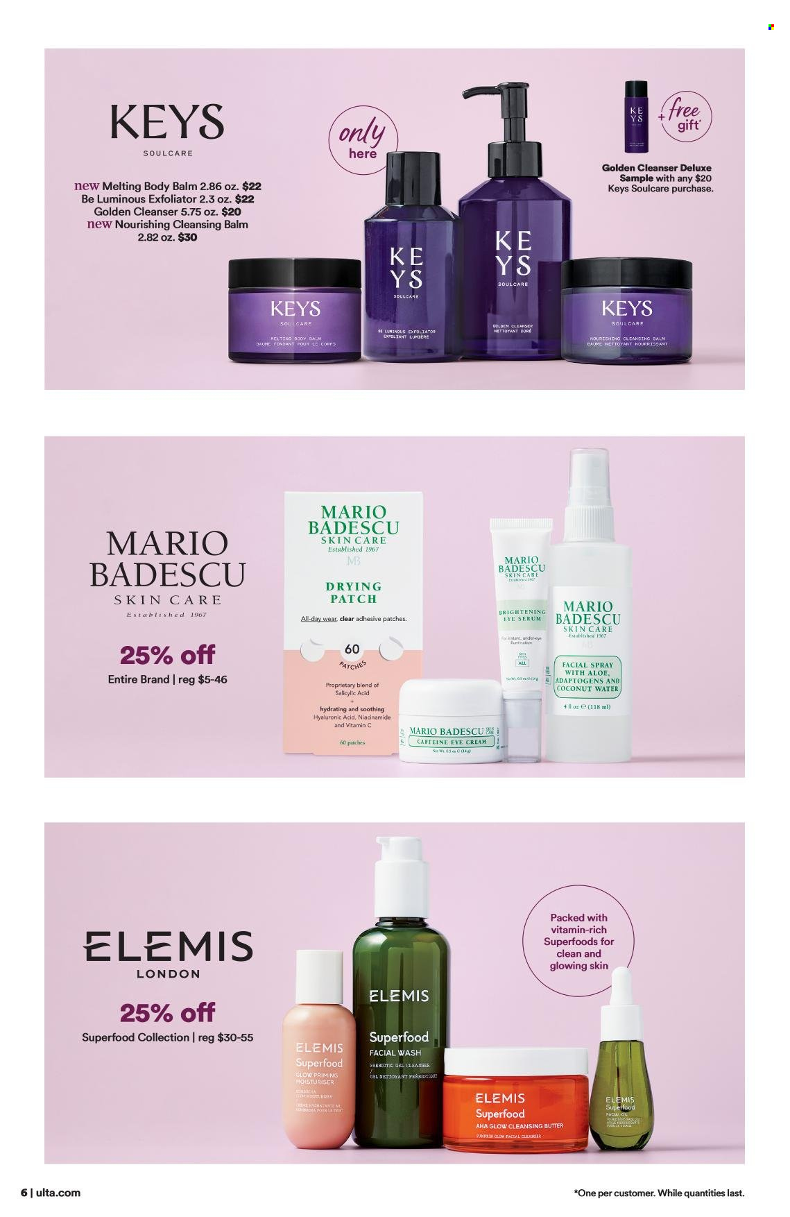 thumbnail - Ulta Beauty Flyer - 01/23/2022 - 01/29/2022 - Sales products - cleanser, serum, eye cream, Niacinamide, vitamin c. Page 6.