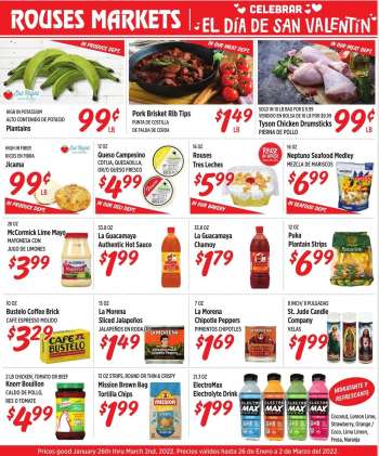 Rouses Markets Flyer - 01/26/2022 - 03/02/2022.