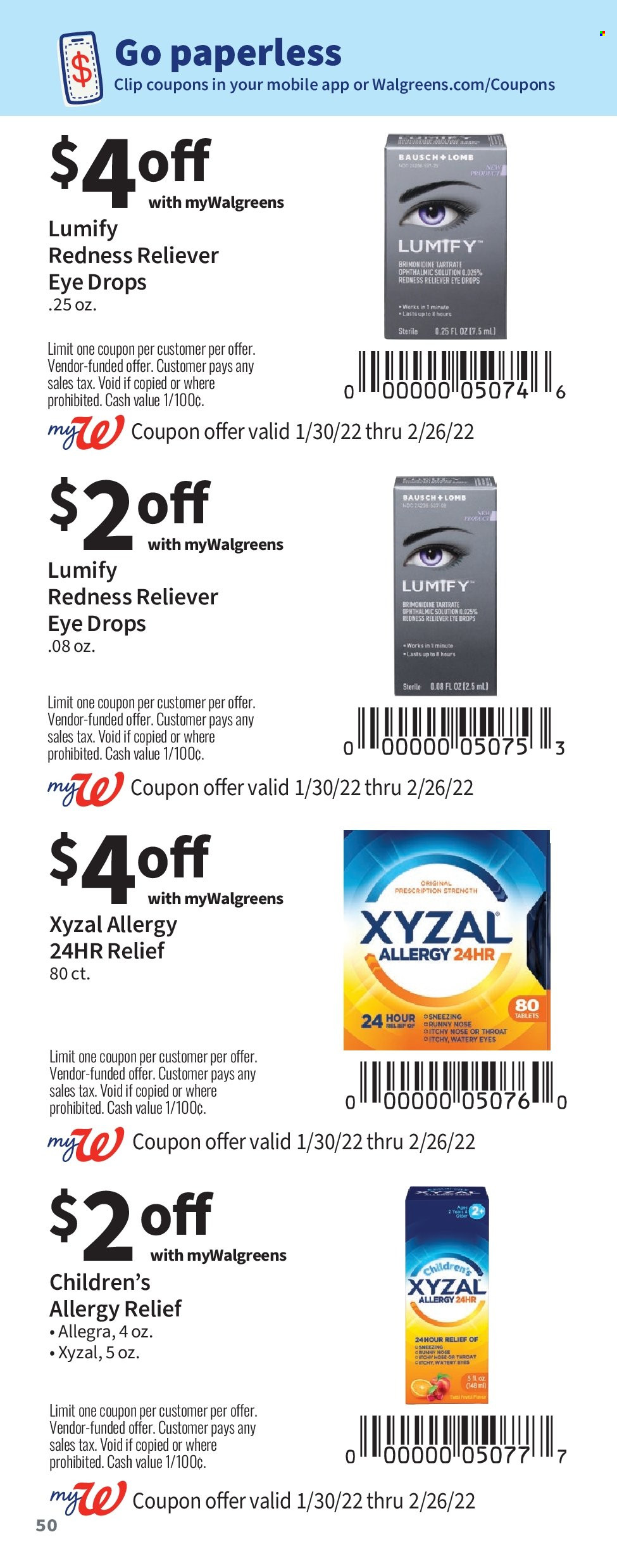 Walgreens ad - 01/30/2022 - 02/26/2022. Page 50