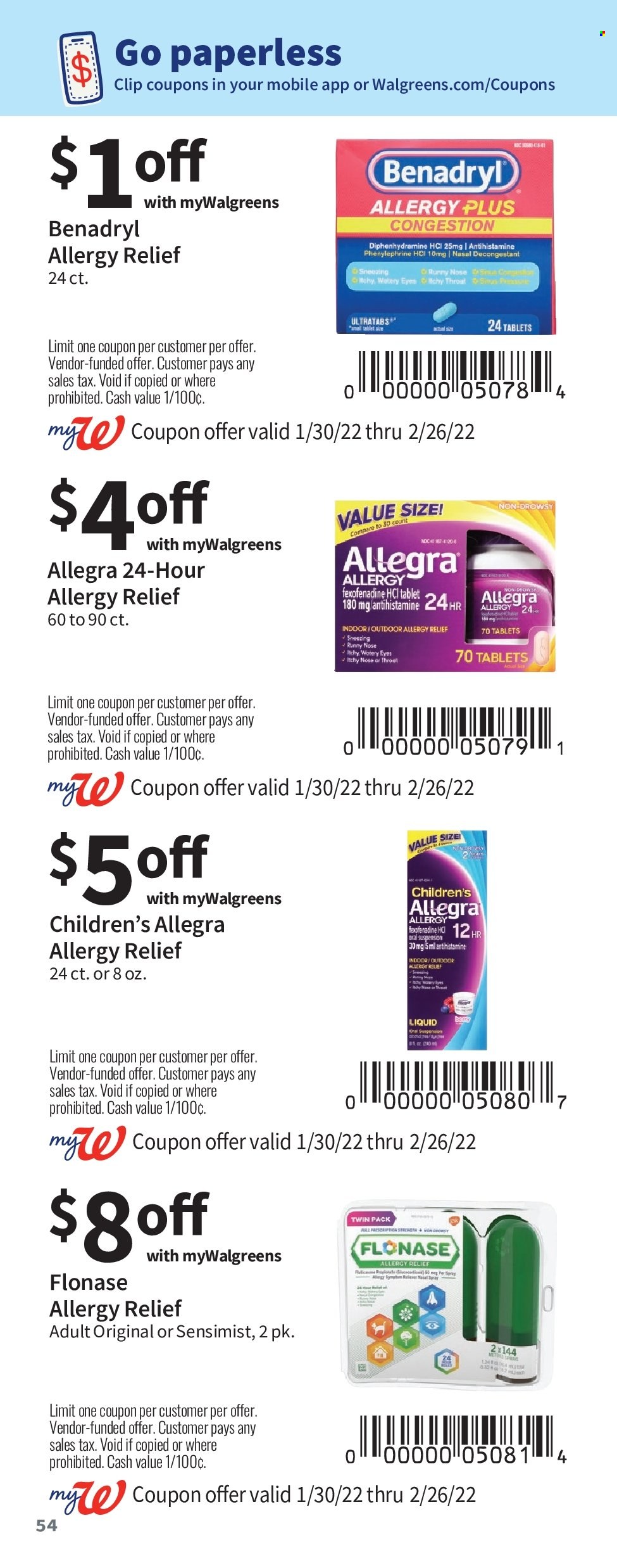 Walgreens ad - 01/30/2022 - 02/26/2022. Page 54
