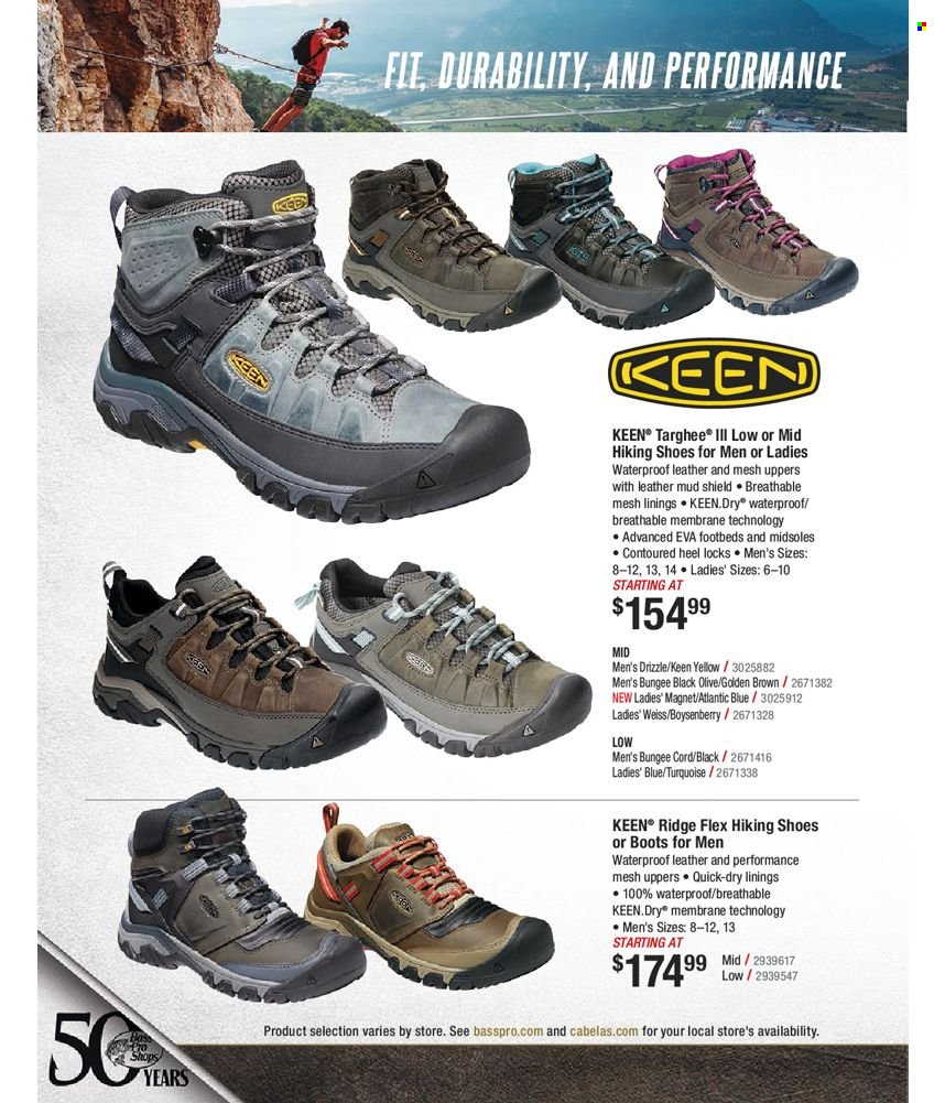 thumbnail - Bass Pro Shops Flyer - Sales products - boots, shoes, hiking shoes. Page 232.