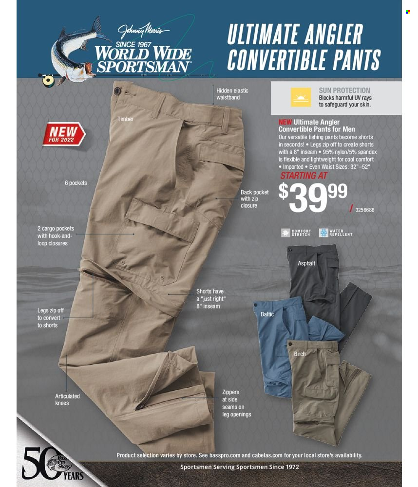thumbnail - Cabela's Flyer - Sales products - shorts, pants. Page 526.