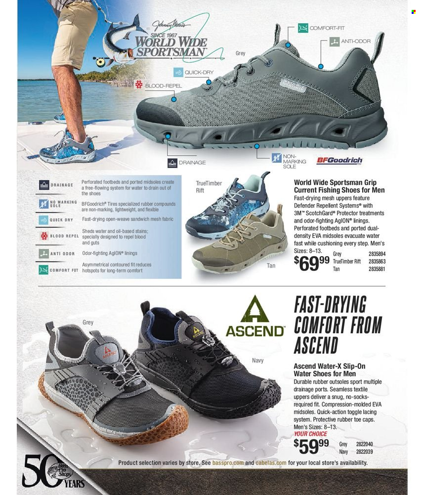 thumbnail - Cabela's Flyer - Sales products - shoes, slip-on shoes, water shoes, Snug. Page 566.