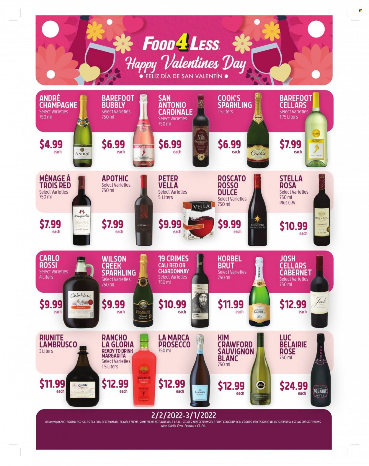 Food 4 Less ad - 02/02/2022 - 03/01/2022. Page 1