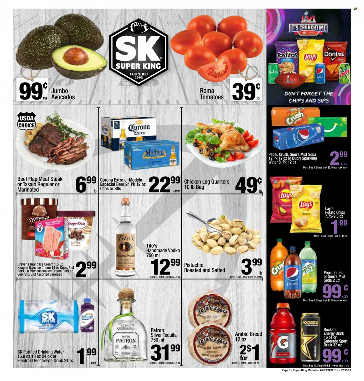 Super King Markets ad - 02/09/2022 - 02/15/2022. Page 1