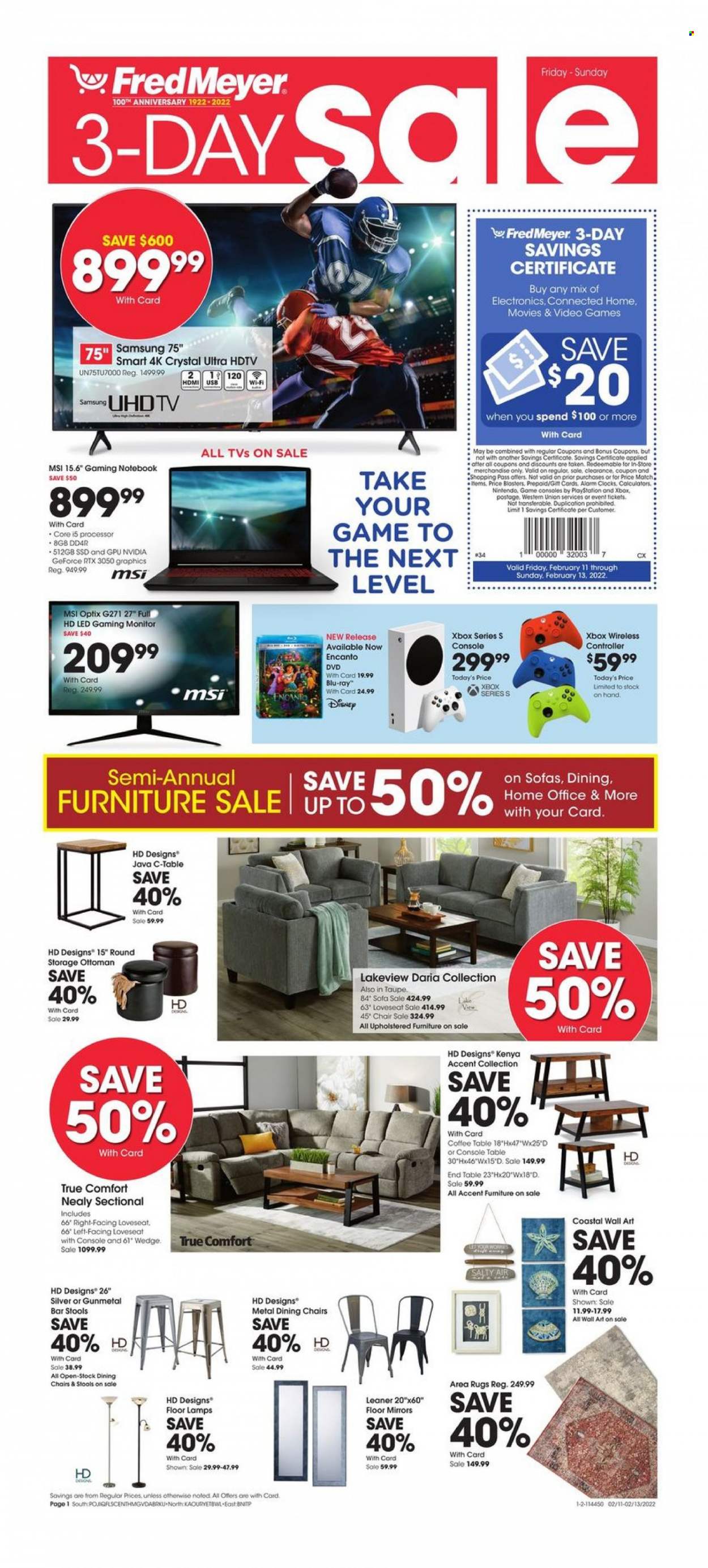 Fred Meyer ad - 02/11/2022 - 02/13/2022. Page 1