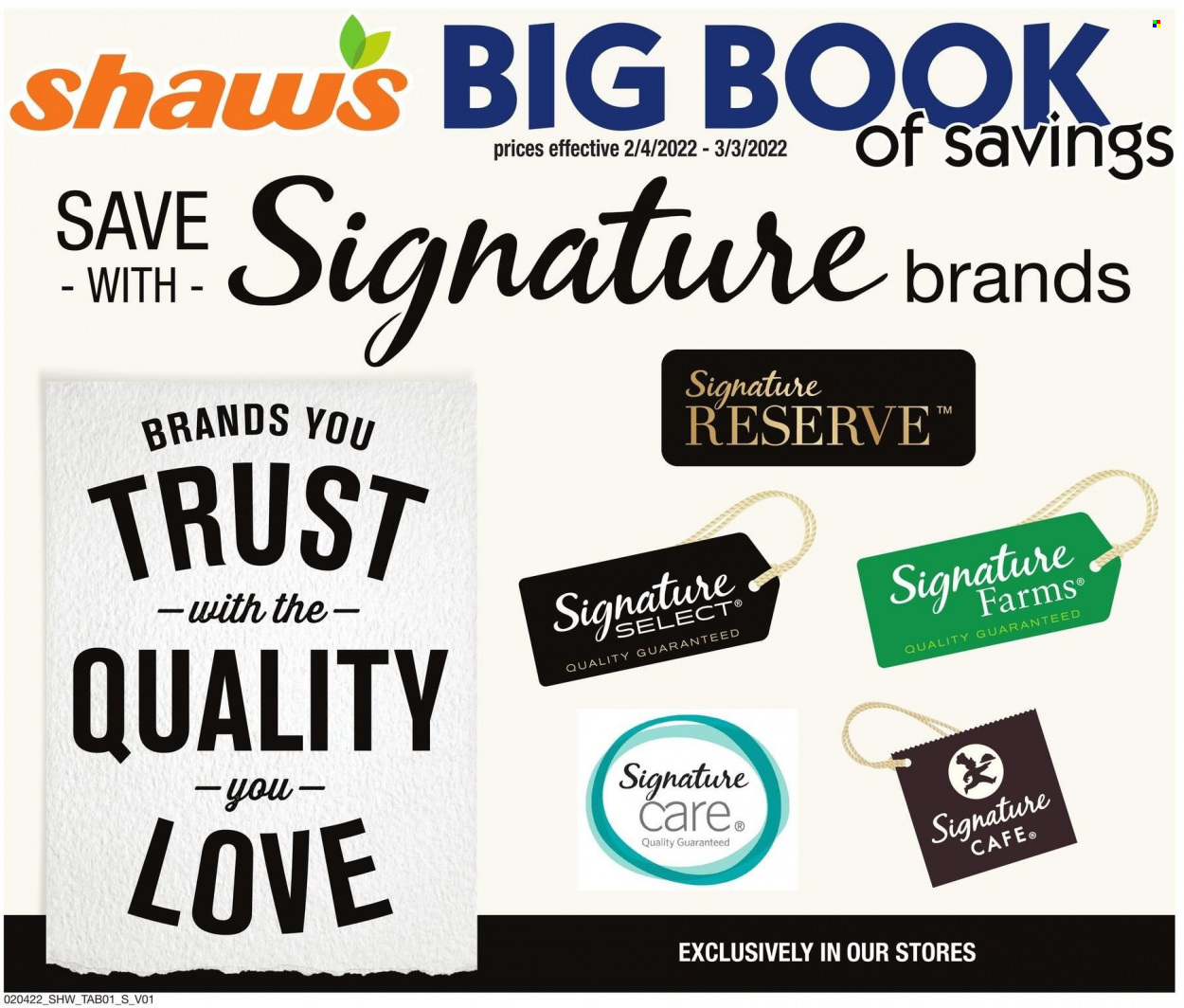Shaw’s ad - 02/04/2022 - 03/03/2022. Page 1