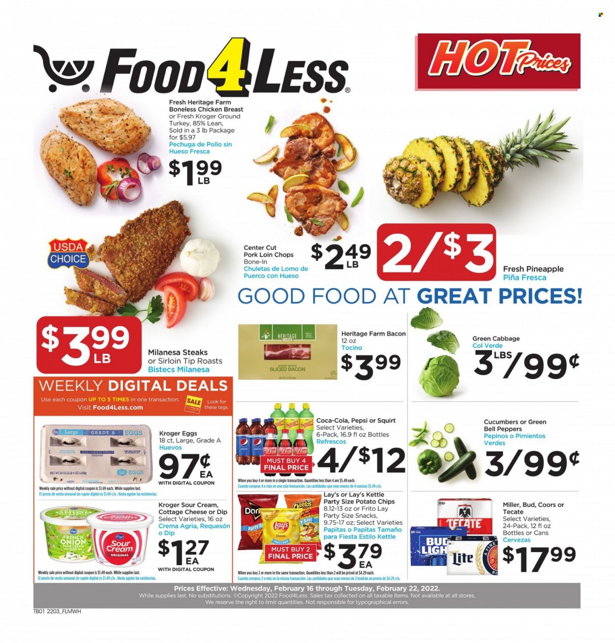 Food 4 Less ad - 02/16/2022 - 02/22/2022. Page 1