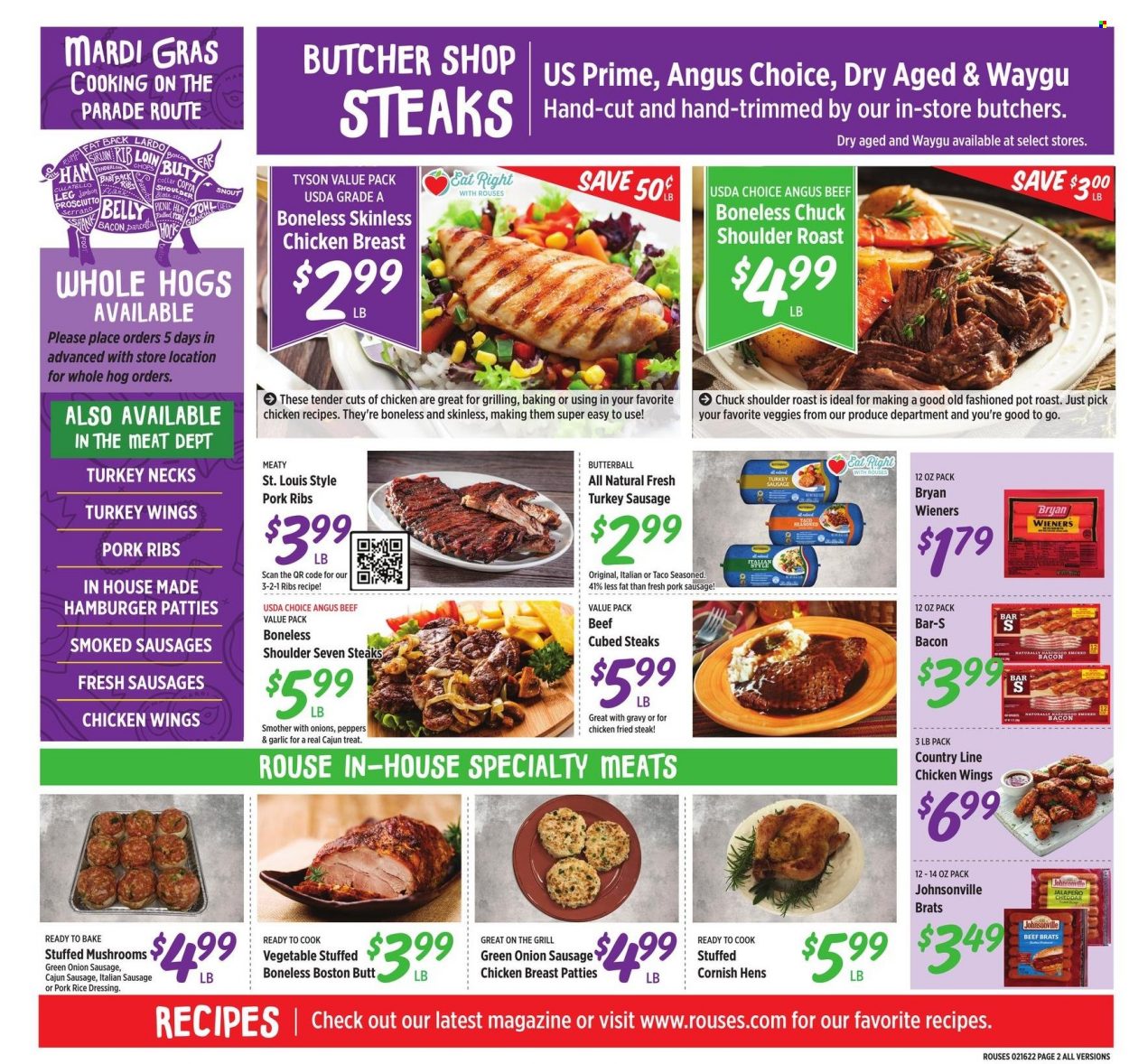 Rouses Markets ad - 02/16/2022 - 02/23/2022. Page 2