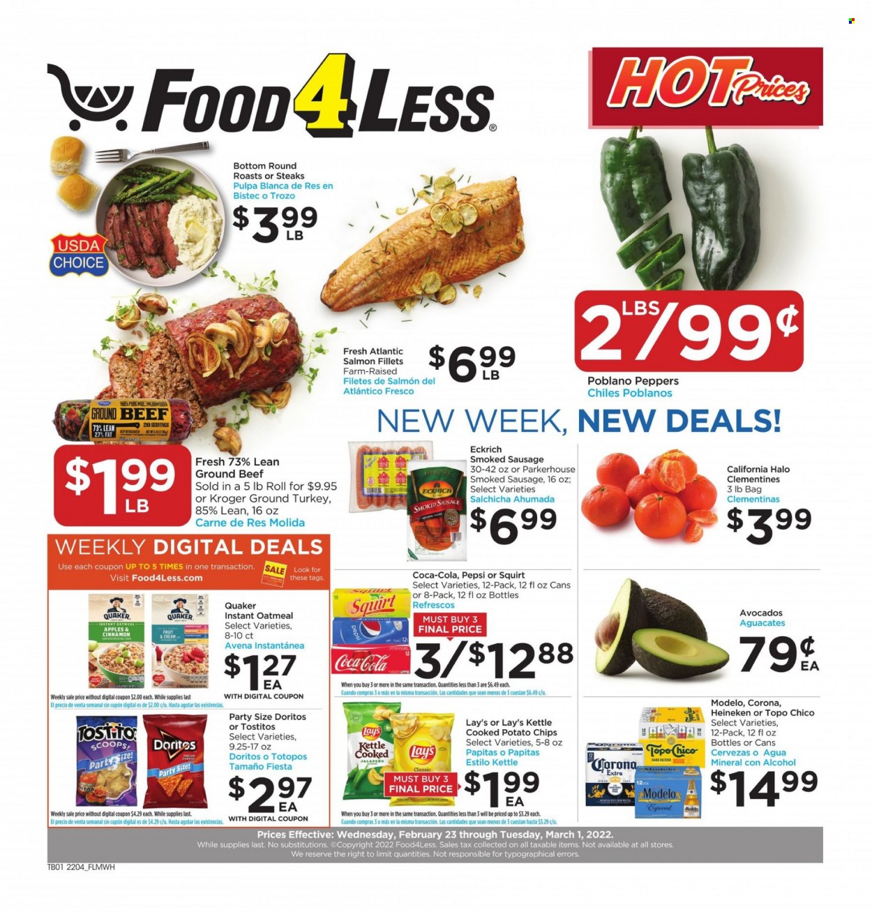 Food 4 Less ad - 02/23/2022 - 03/01/2022. Page 1
