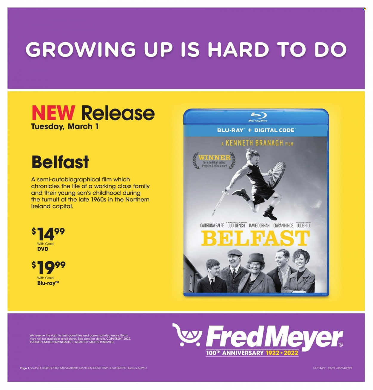 Fred Meyer ad - 02/27/2022 - 03/04/2022. Page 1