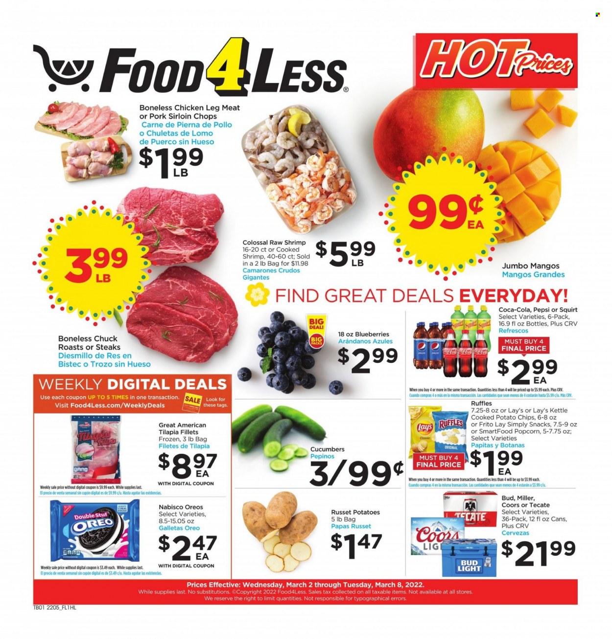 Food 4 Less ad - 03/02/2022 - 03/08/2022. Page 1
