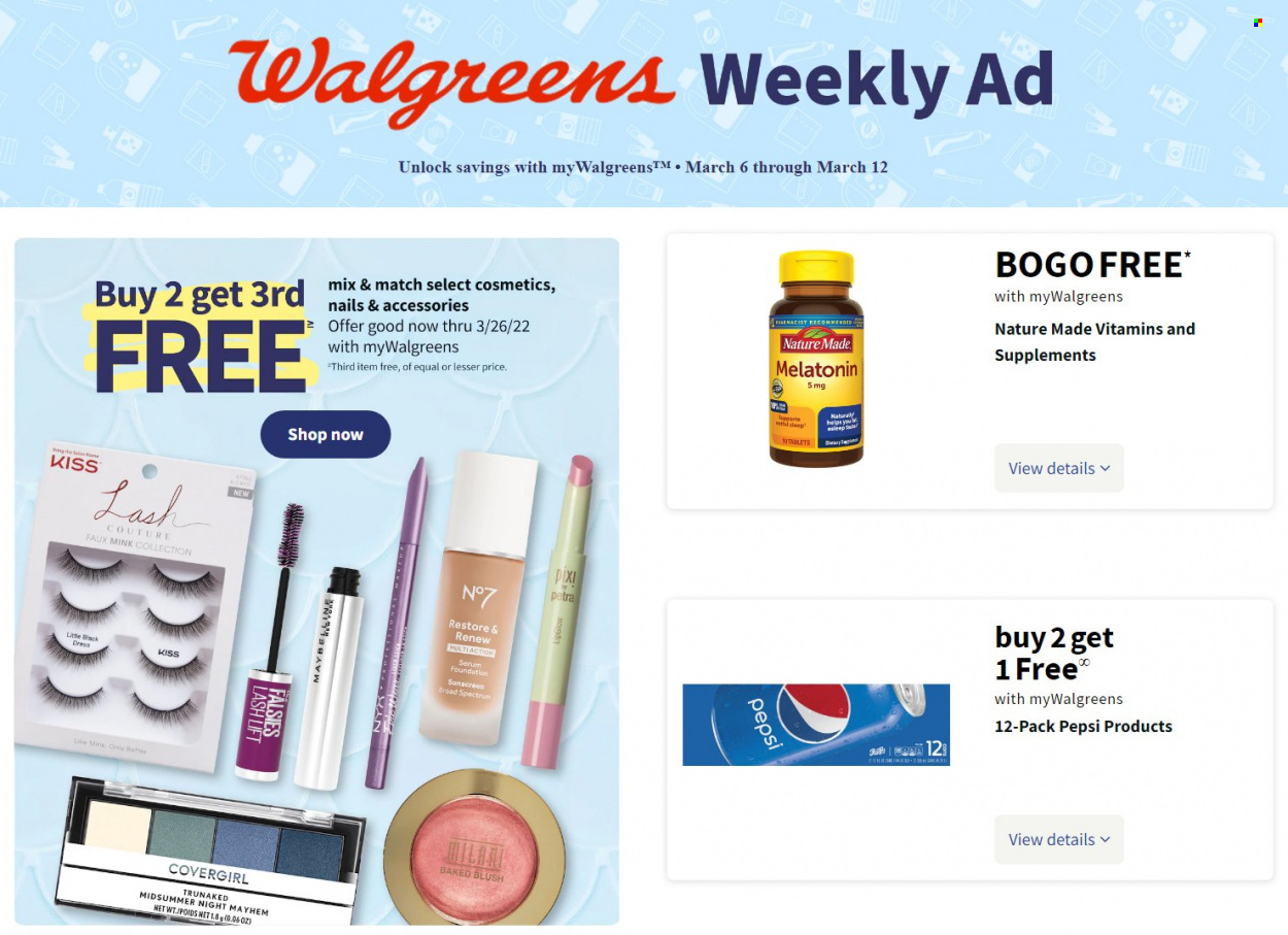 Walgreens ad - 03/06/2022 - 03/12/2022. Page 1