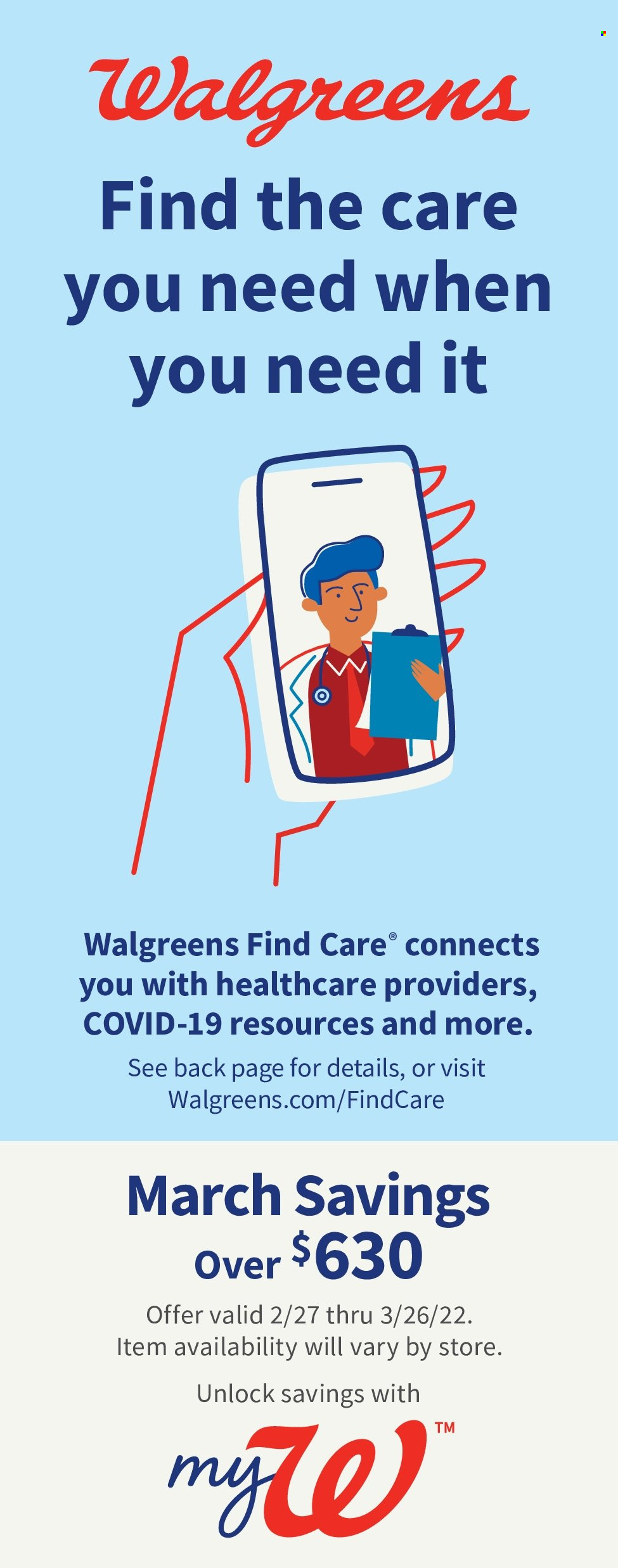 Walgreens ad - 02/27/2022 - 03/26/2022. Page 1