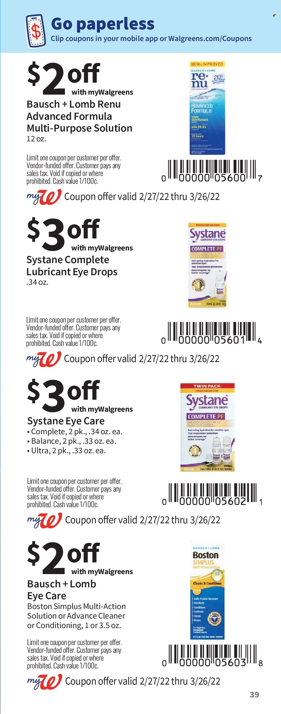Walgreens ad - 02/27/2022 - 03/26/2022. Page 39